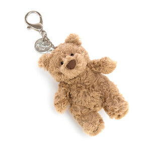 Bag charm and keychain in the shape of the Jellycat Bartholomew Bear.