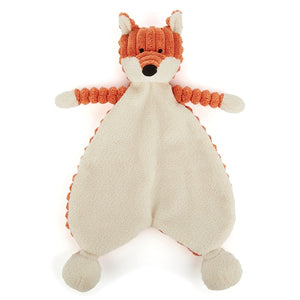 Meet Cordy Roy, the Jellycat fox soother ready for take-off to dreamland! This auburn cutie features a soft, floppy body, big smile, and textured back for little ones to explore.