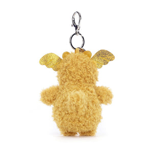 Spark magic on the go! The Jellycat Little Dragon Bag Charm features a secure clip, cute tail, and a touch of golden magic.