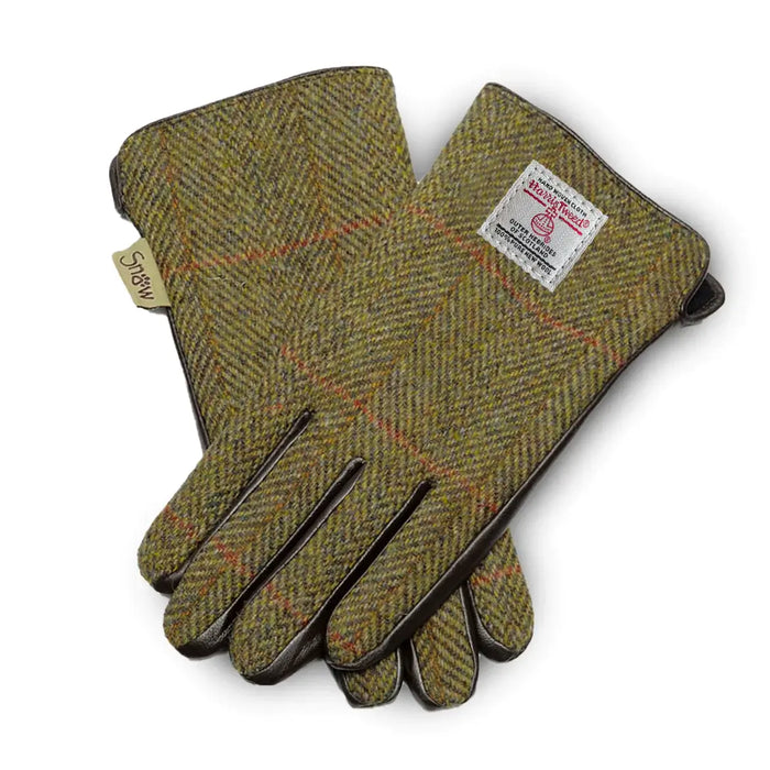 Chestnut Herringbone Men’s Gloves with Harris Tweed®