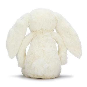Jellycat Bashful Bunny in Cream from behind.