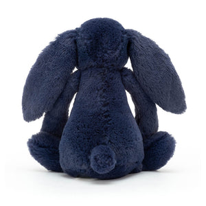 From behind Jellycat Bashful Stardust Bunny children’s soft toy.
