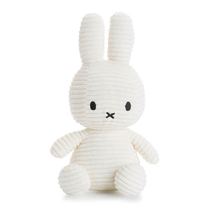Miffy Bunny Sitting Corduroy White children’s soft toy.