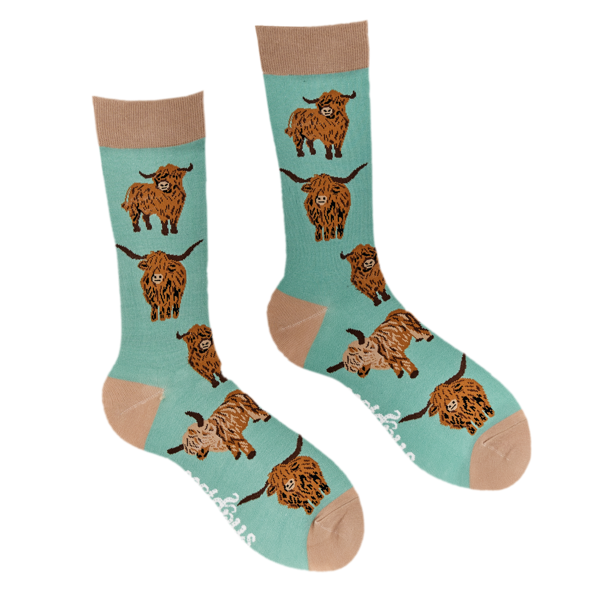 Highland Cow 'Och Aye the Moo!' Scottish novelty socks