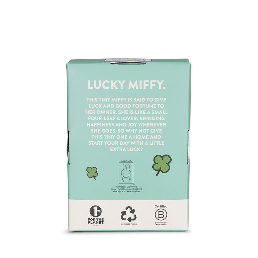 Lucky Miffy cream in giftbox, back view