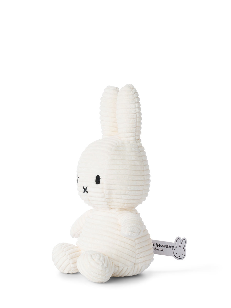Miffy ECO corduroy offwhite soft toy, side view