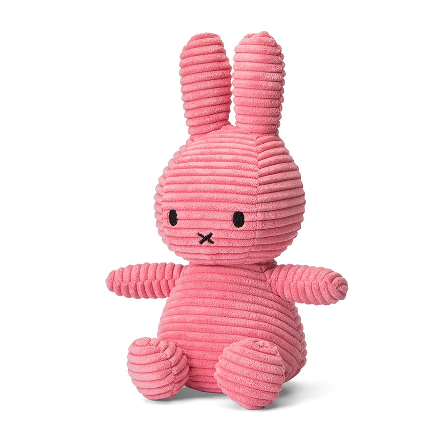 Miffy ECO corduroy bubblegum pink soft toy, side view