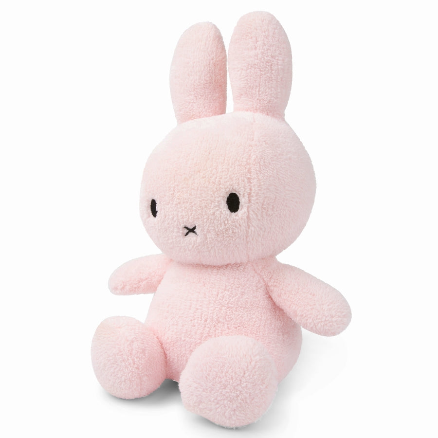 Miffy terry light pink large soft toy, side view