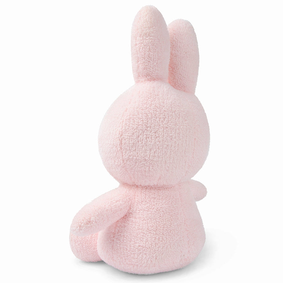 Miffy terry light pink large soft toy, back view