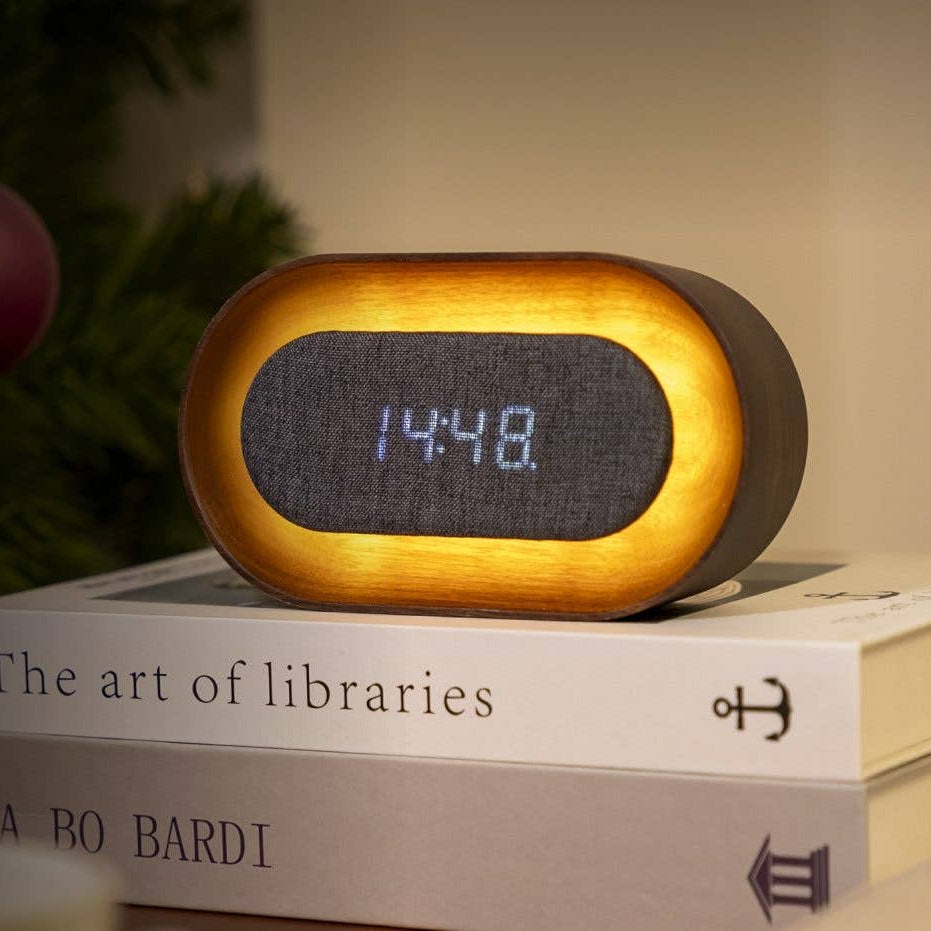 Lumos Clock : Oval Walnut