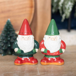 Ceramic gnome salt and pepper shakers set