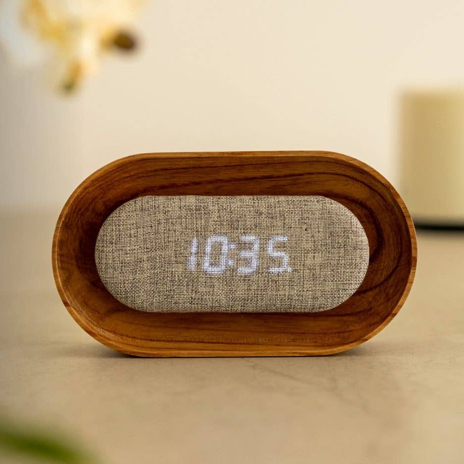 Lumos Clock : Oval Walnut