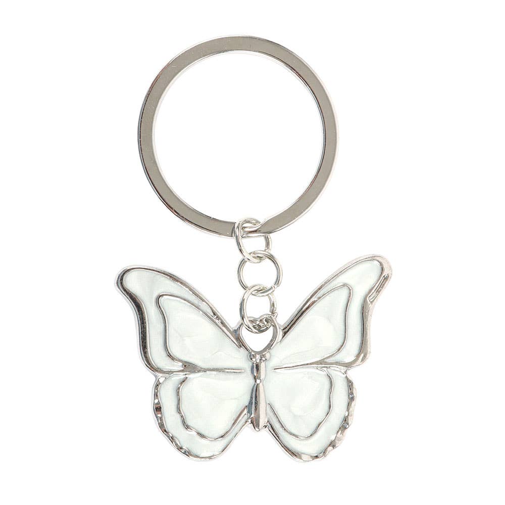 Butterfly keyring with sentimental loved ones message
