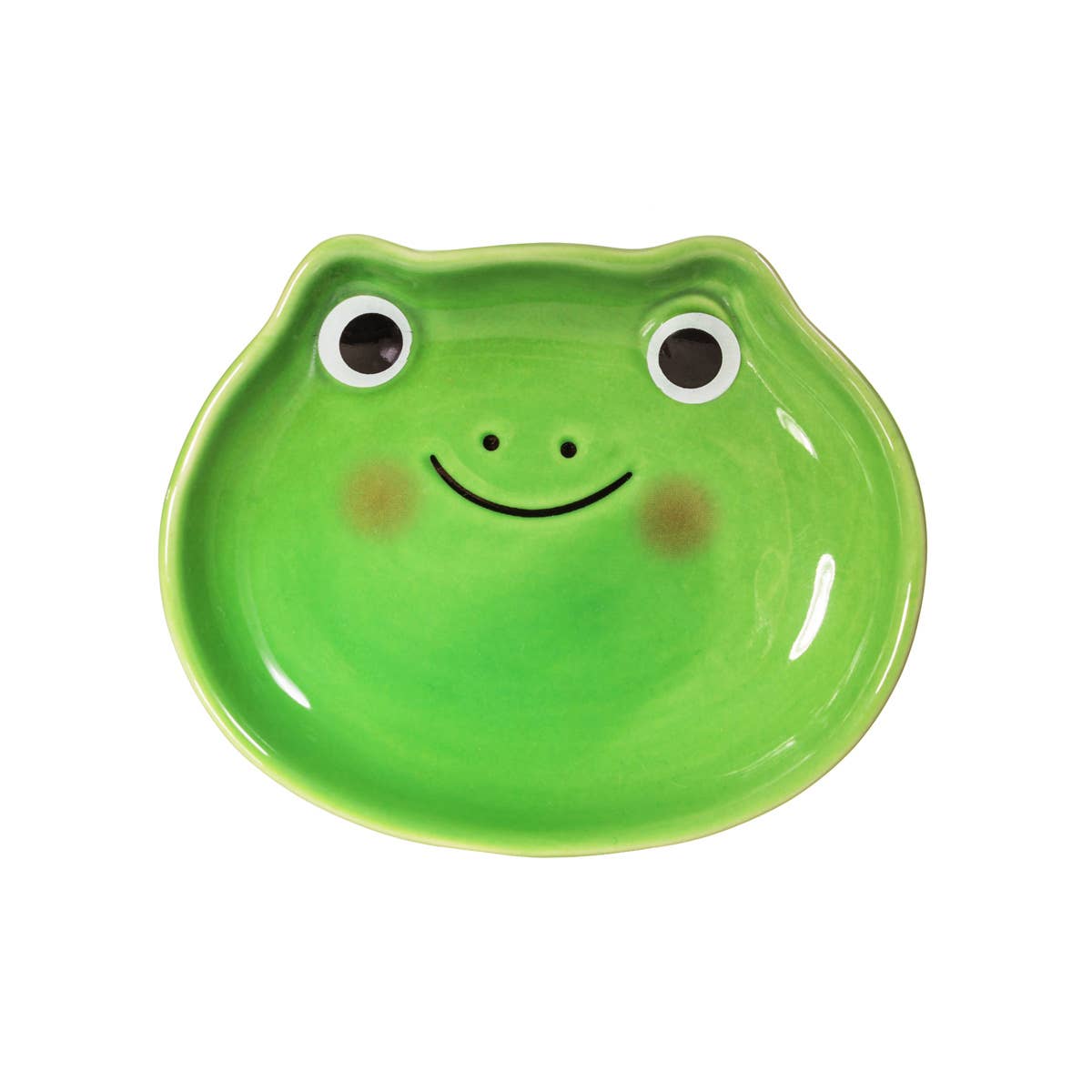 Frog-shaped dish from above showing shallow bowl perfect for rings and earrings