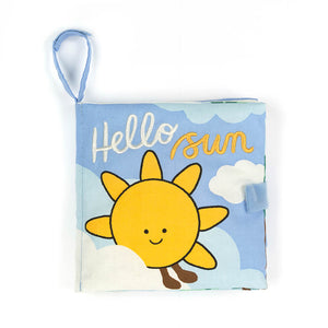 Open up a world of discovery with the Hello Sun Fabric Book by Jellycat. Soft pages and a friendly sun character engage developing senses.