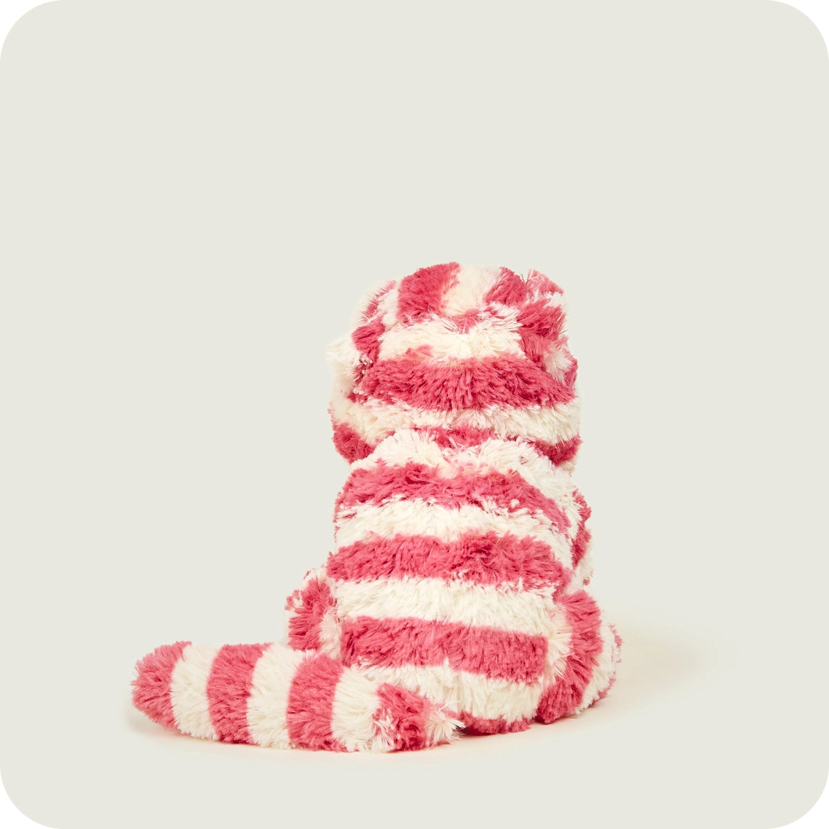 Warmies Bagpuss Cat plush shown sitting upright.