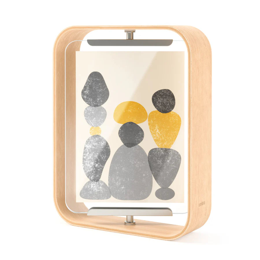 Umbra Bellwood natural finish frame in styled bedroom setting