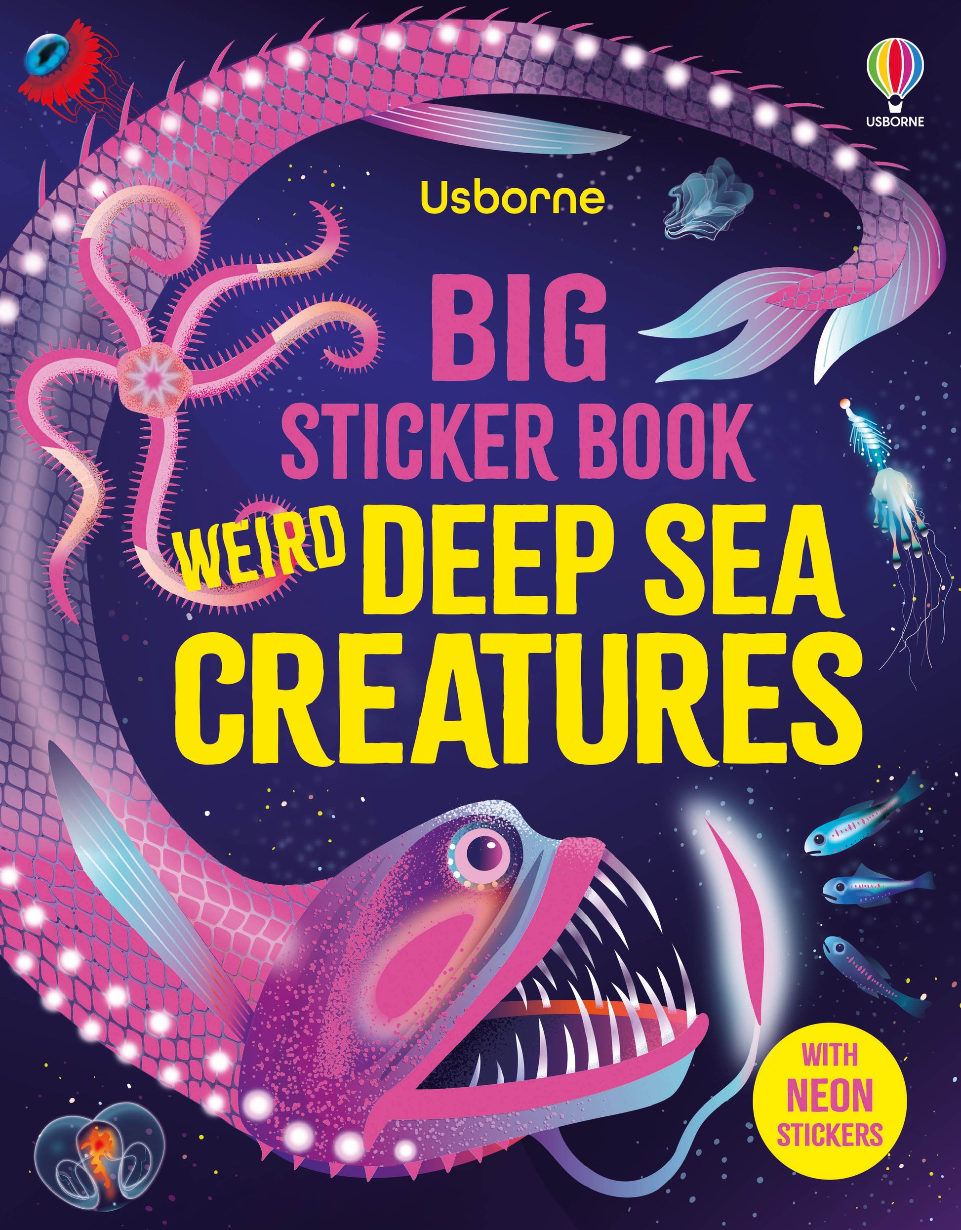 Big Sticker Book Deep Sea Creatures showing interior pages with stickers