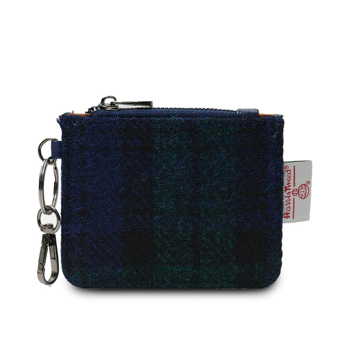 Black Watch Tartan Card Zip Wallet with Harris Tweed®