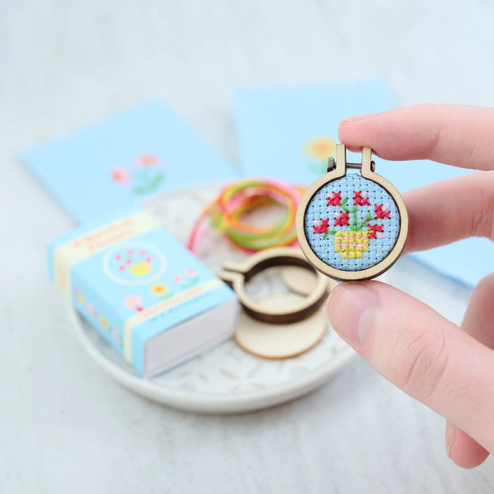 Mini Cross Stitch Kit in a Matchbox