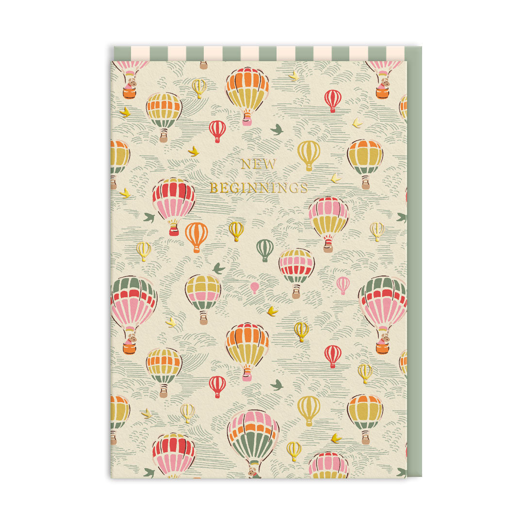 Cath Kidston Hot Air Balloons New Beginnings Greeting Card (11532)