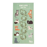 Front packaging of Nine Lives Cat Paper Clips set of 5.