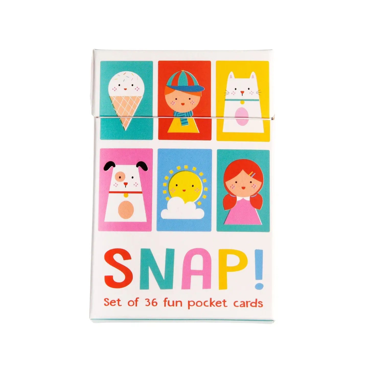 Children’s Snap Cards box with colourful character designs.