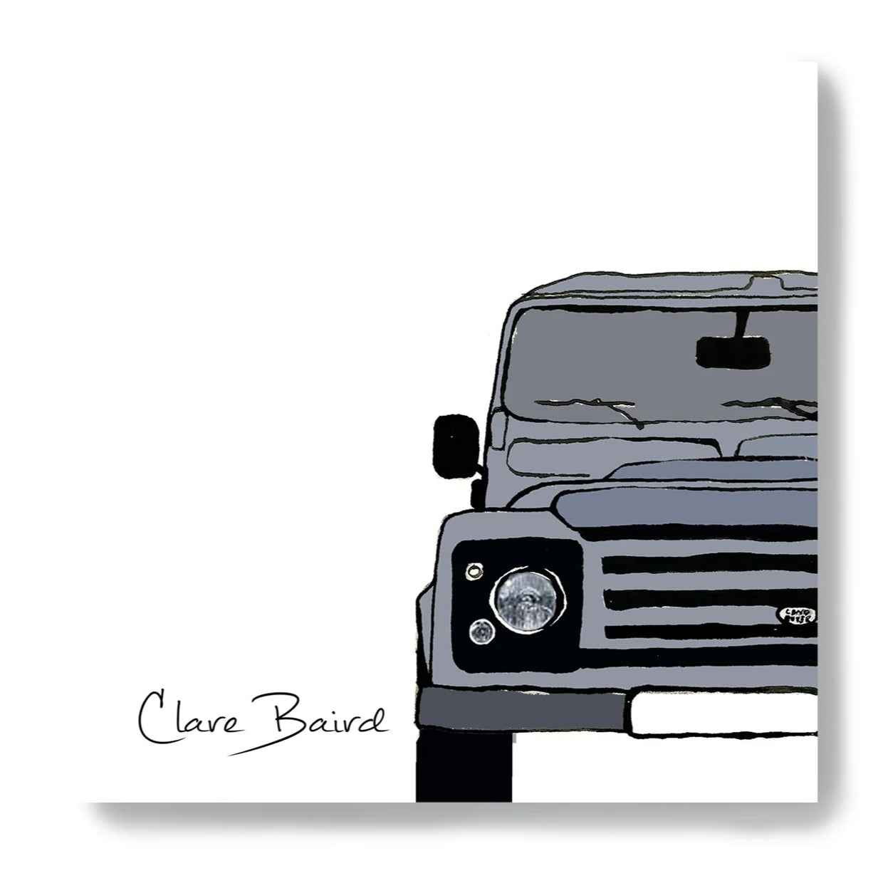 Clare Baird Land Rover Sticky Notes – blue Land Rover illustrated notepad for adventurers, 100 sheets.