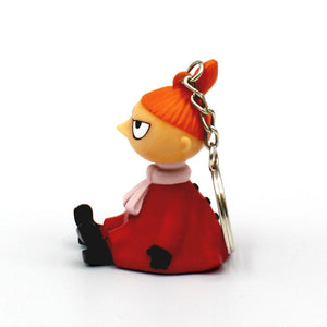 Another side profile of the Moomin “Little My” keyring, highlighting the character’s distinctive pointed nose and keyring loop.