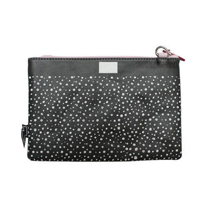 Back view of the bag, showcasing the black polka dot design for added contrast.