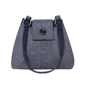 Navy Earth Squared Juniper Anna Bag, a versatile accessory with multiple compartments and a stylish silhouette.