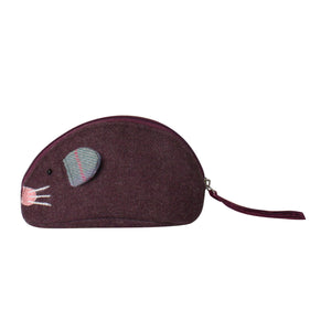 Earth Squared Purple Juniper Mouse Purse, a vibrant and eye-catching accessory with a playful mouse shape.