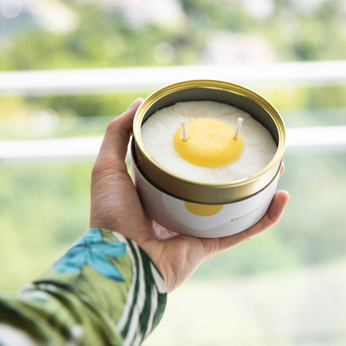 Vanilla Scented Egg Tin Candle