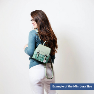 Mint Green Tartan Jura Backpack with Harris Tweed®