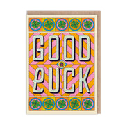 Good Luck Typographic Greeting Card (9829)