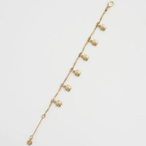 Rear view of the Forget Me Not Bracelet, showing the clasp and extender chain for an adjustable fit.