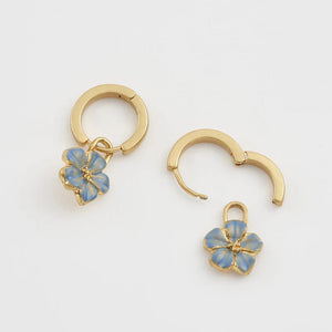 Earrings with charms detached – showing the versatility of the removable charms.