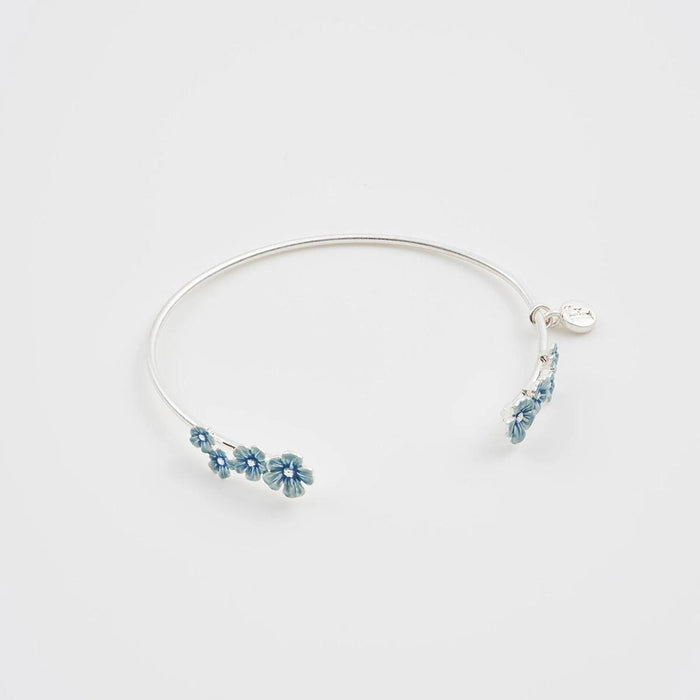 Forget Me Not Silver Bangle