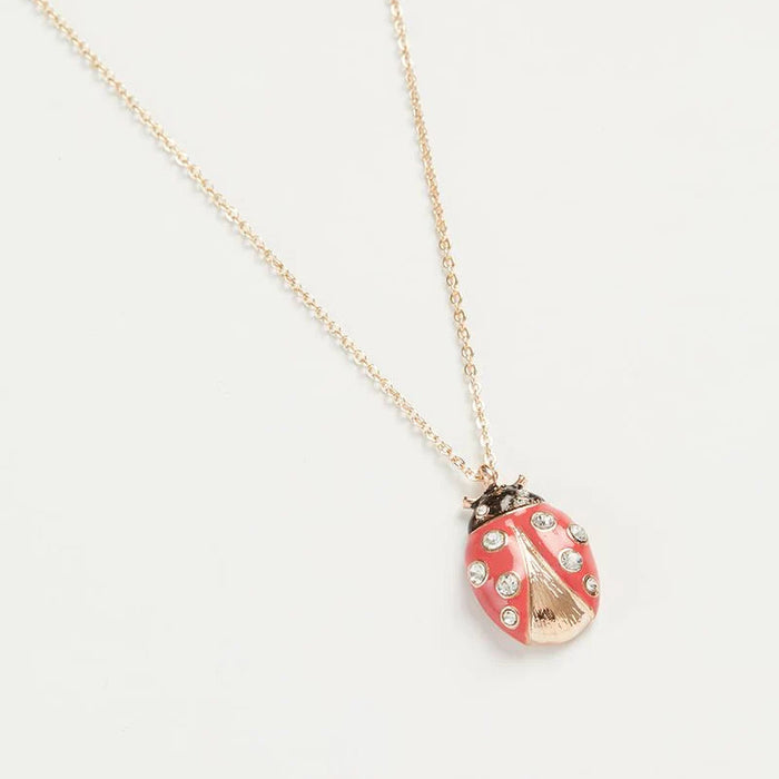 Enamel Ladybird Long Necklace