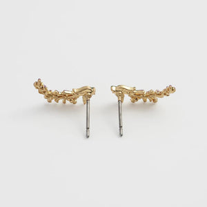 Back View – A detailed look at the reverse of the earrings, showing the gold-plated finish and stainless steel posts.