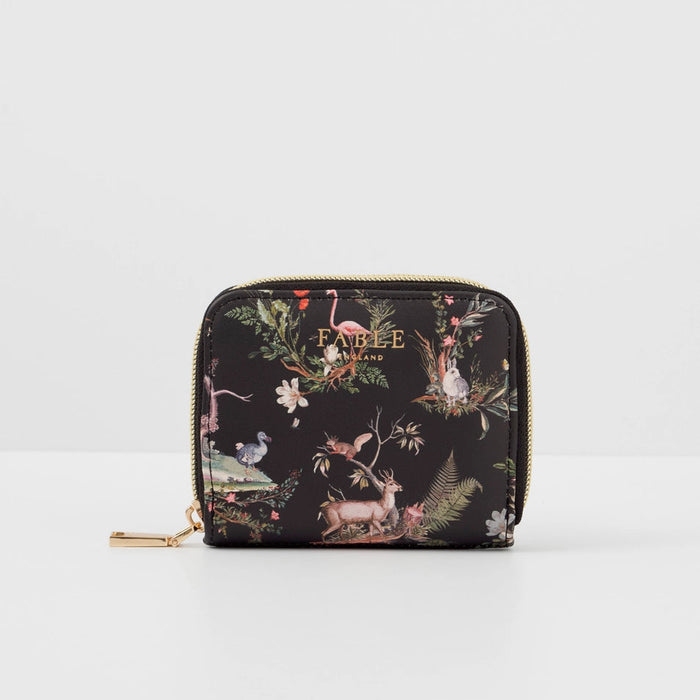 Wonderland Black Small Wallet