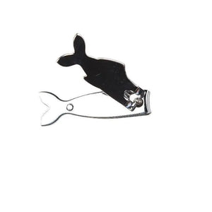 Side view of novelty fish shaped nail clippers.