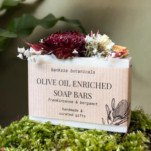 Handmade Frankincense & Bergamot soap, infused with nourishing olive oil