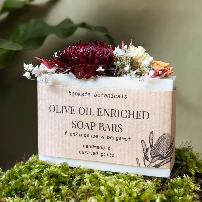 Frankincense Dried Flower Olive Oil Soap