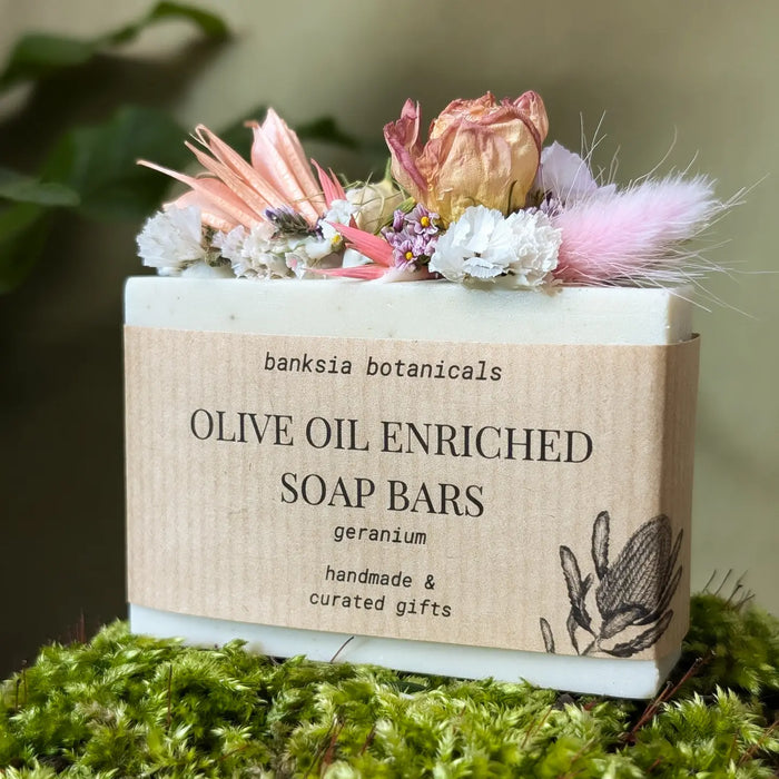 Geranium Dried Flower Olive Oil Soap