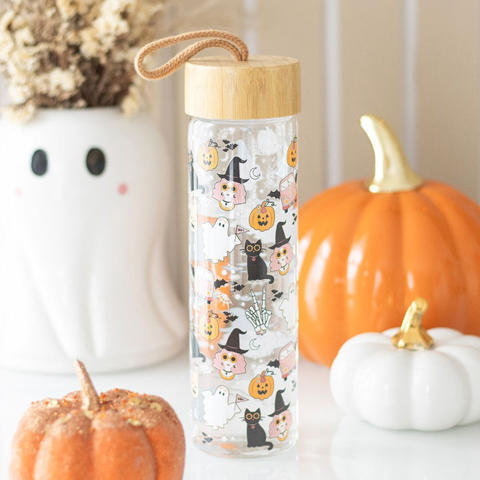 Groovy Ghost Glass Water Bottle