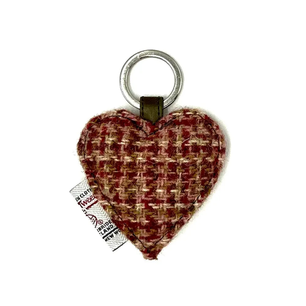 Harris Tweed Heart Keyring & Bag Charm