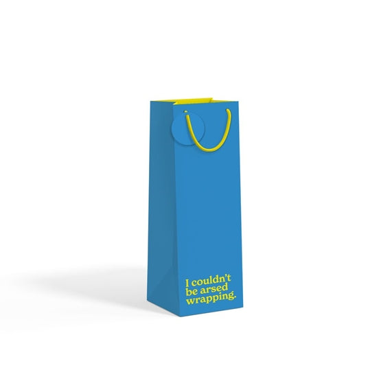 I couldn't be arsed wrapping bottle bag on white background