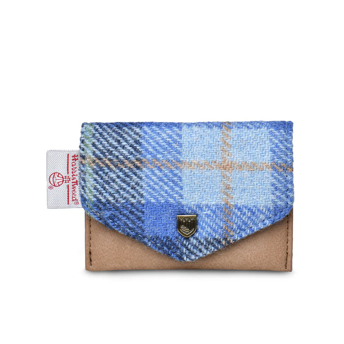 Blue Tartan card Holder with Harris Tweed®