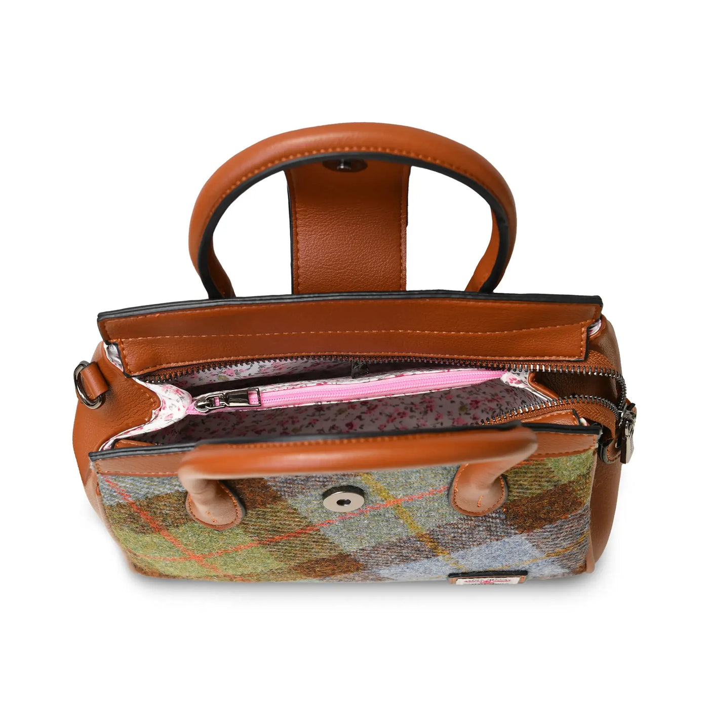 Joules blue tweed bag sales